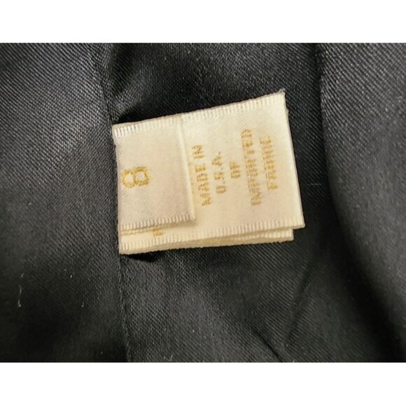 FLEURETTE DOUBLE BREASTED WOOL /Cashmere A-LINE MIDNIGHT LONG JACKET COAT sz 8 - Picture 9 of 15